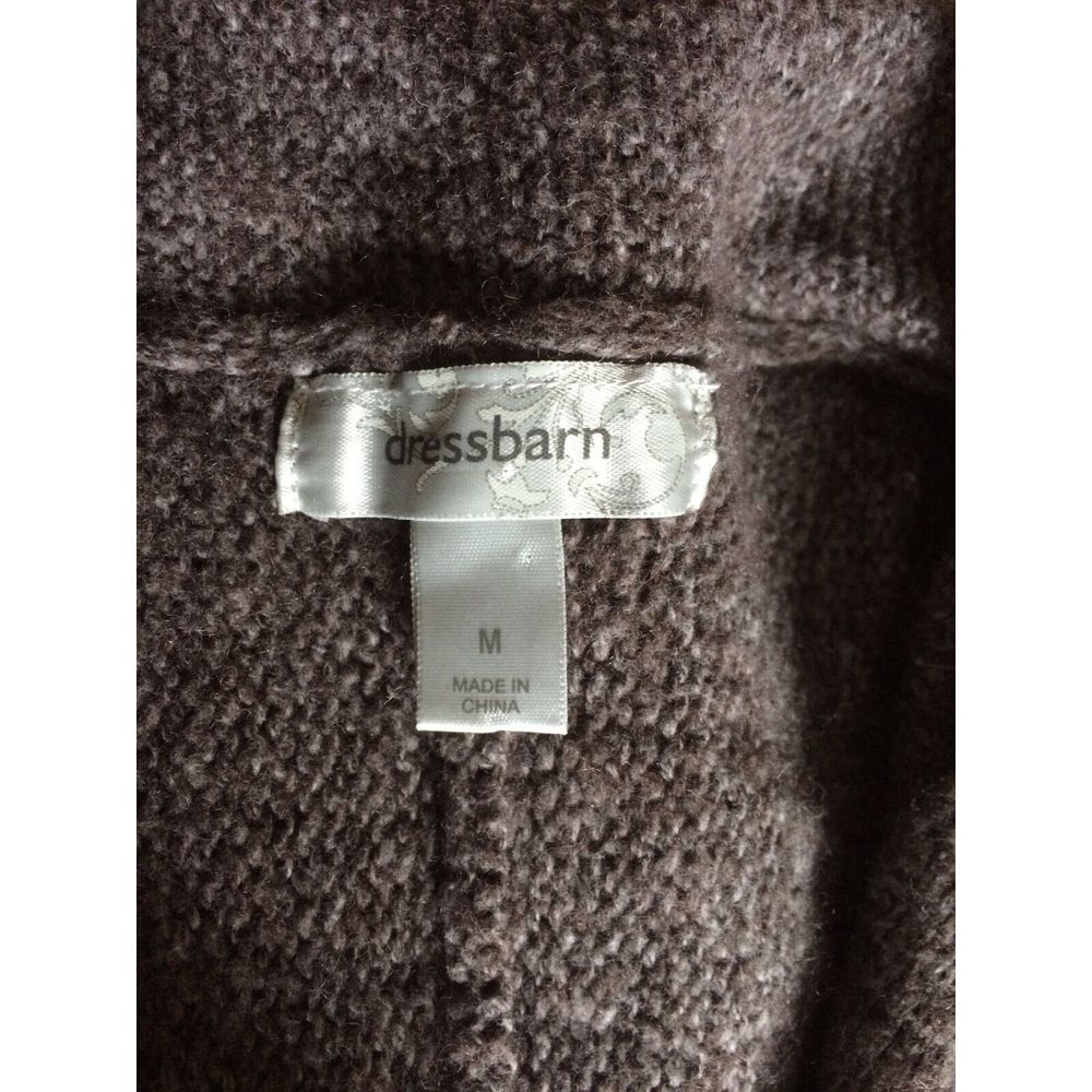 DRESSBARN WOMENS SIZE MEDIUM GRAY WOOL BLEND CARDIGAN SWEATER 3/4 SLEEVES - Picture 3 of 7